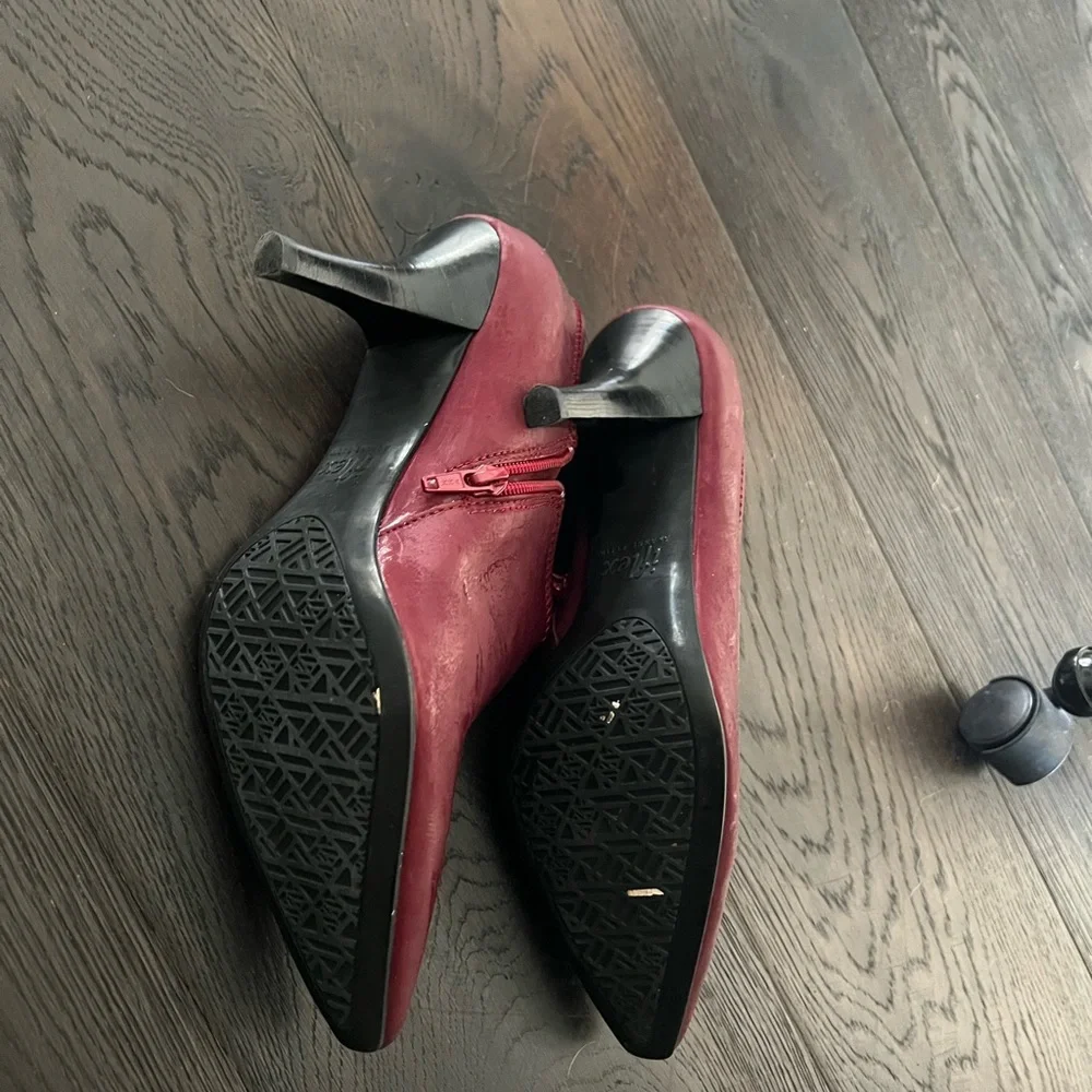 red bootie heels by anne klein - Picture 4 of 4